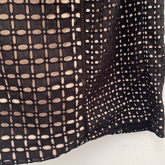 Jcrew little black one shoulder dress size 2 ruffle with nude lining lbd sexy - Picture 3 of 4